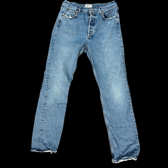 Agolde High Rise Blue Jeans - Picture 1 of 10